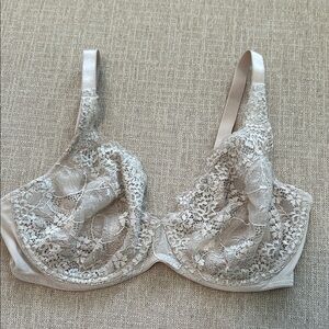 Liz Claiborne Lace Underwire Bra - Cream